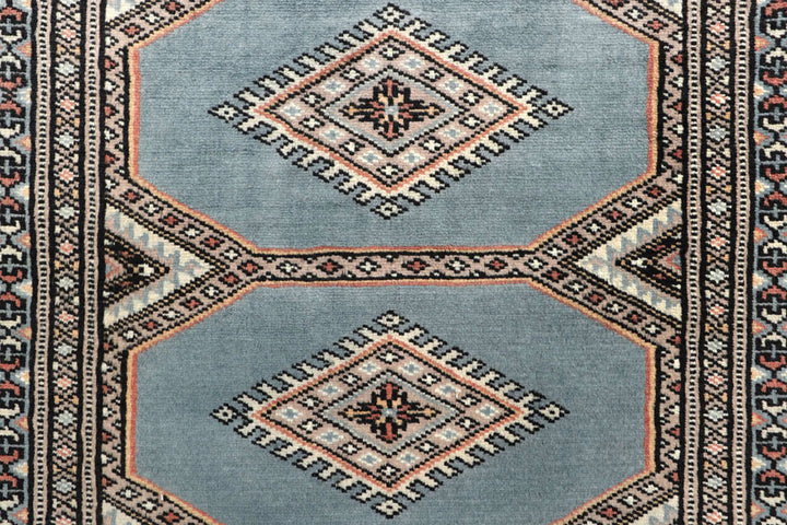 Light Steel Blue Jaldar 2' 4 x 9' - No. 58982 - ALRUG Rug Store