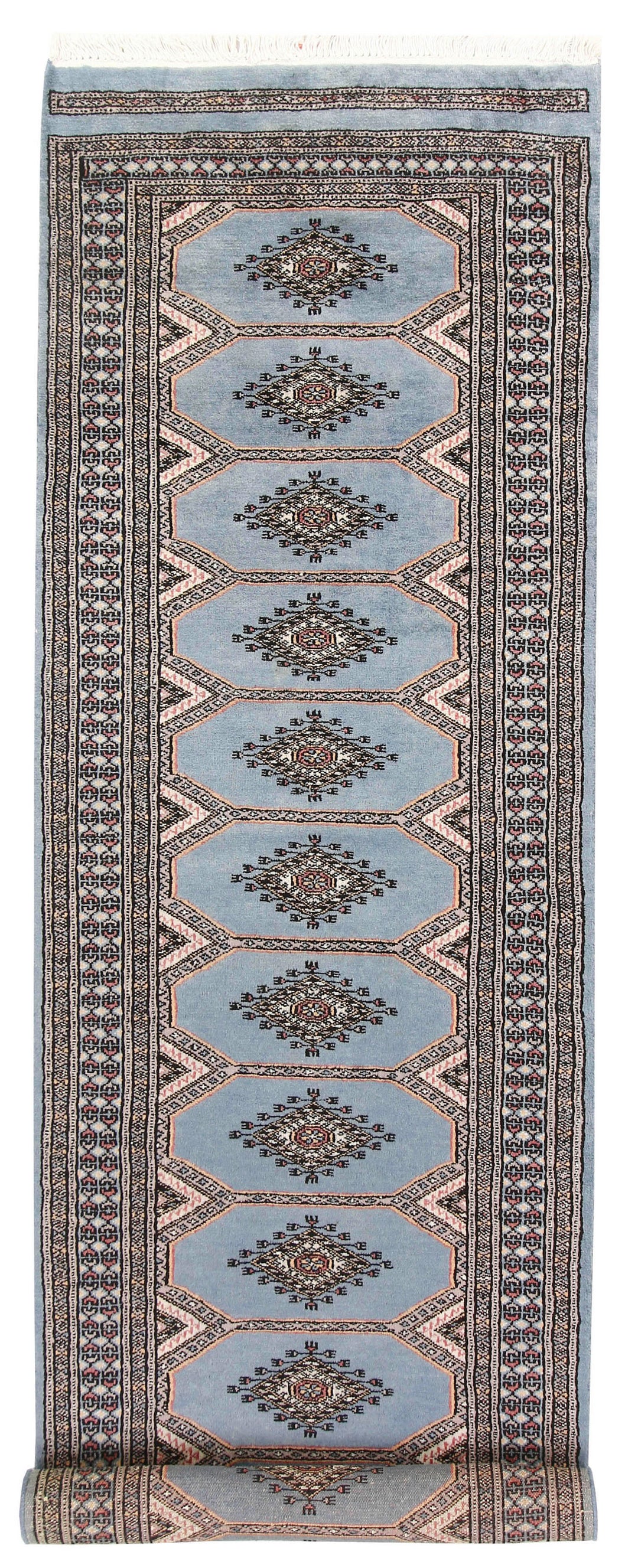 Light Steel Blue Jaldar 2' 4 x 8' 10 - No. 58983 - ALRUG Rug Store