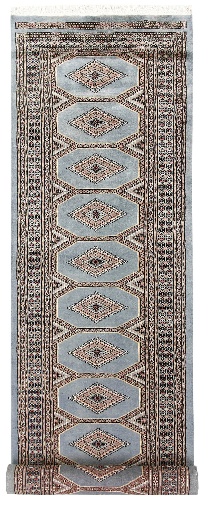 Light Steel Blue Jaldar 2' 4 x 9' 6 - No. 58984 - ALRUG Rug Store