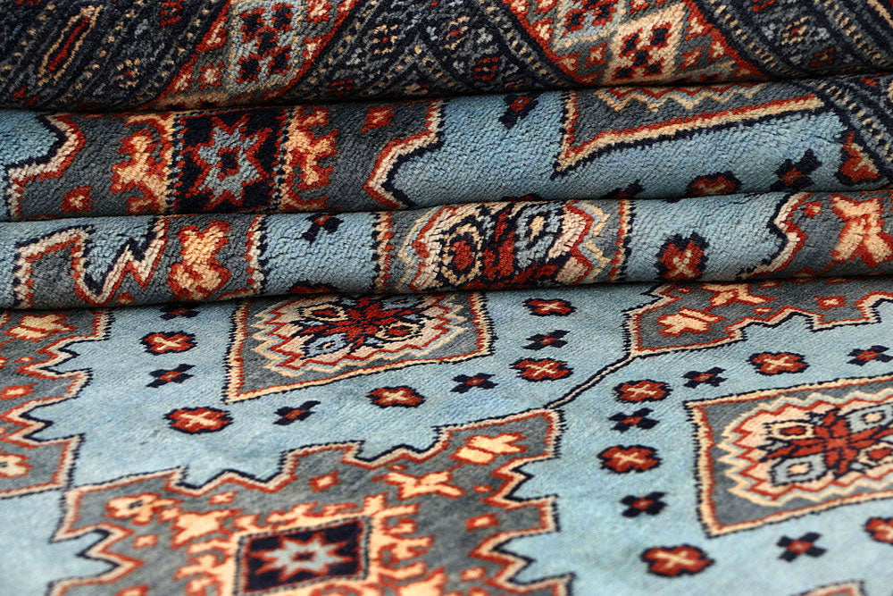 Light Steel Blue Jaldar 8' 1 x 10' 10 - No. 59152 - ALRUG Rug Store