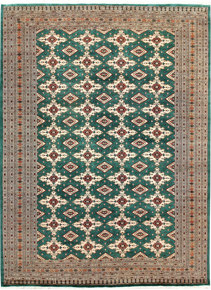 Teal Jaldar 8' 1 x 10' 11 - No. 59170 - ALRUG Rug Store