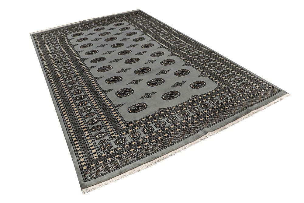 Silver Bokhara 6' 6 x 10' 6 - No. 59281 - ALRUG Rug Store