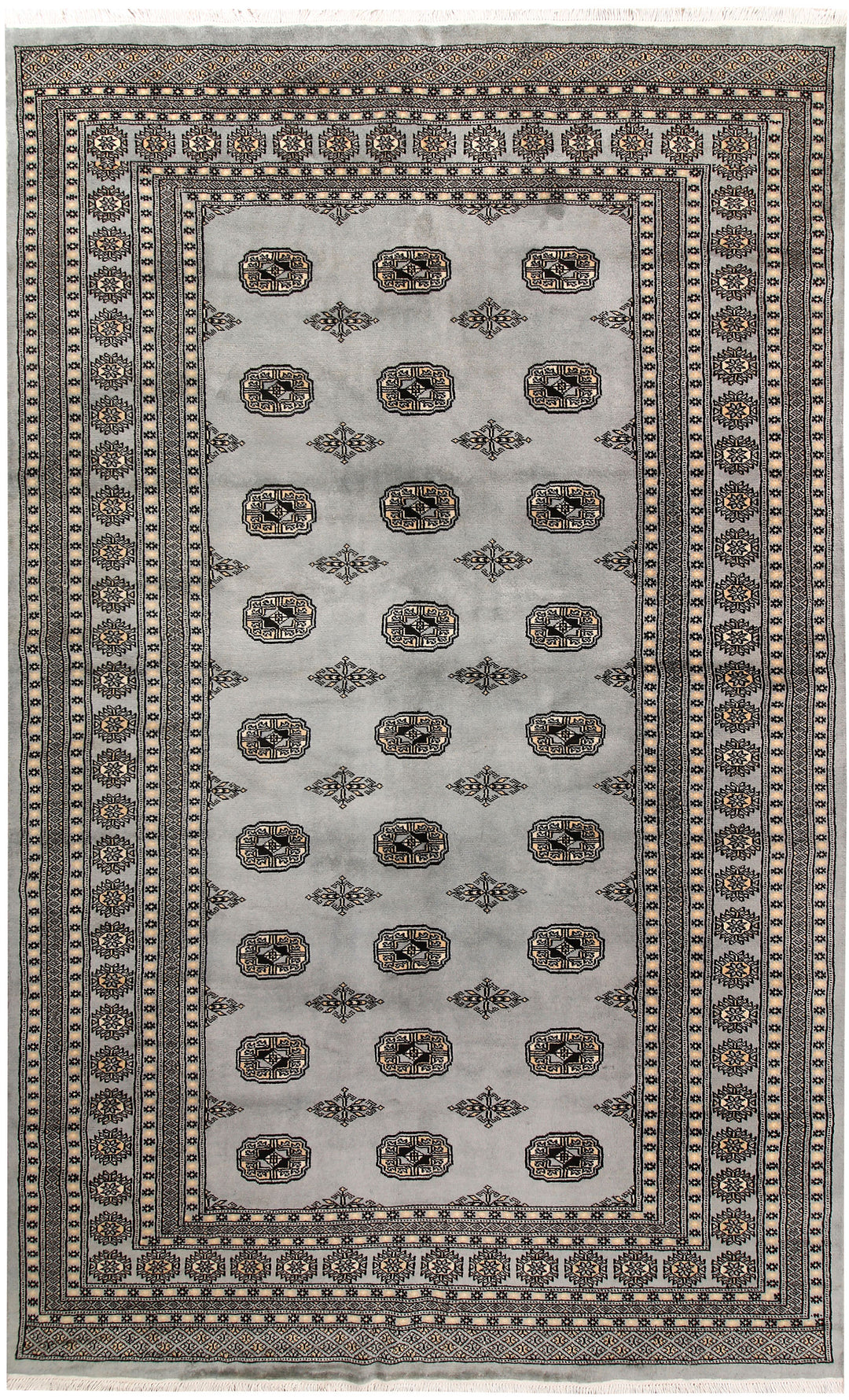 Silver Bokhara 6' 6 x 10' 6 - No. 59281 - ALRUG Rug Store