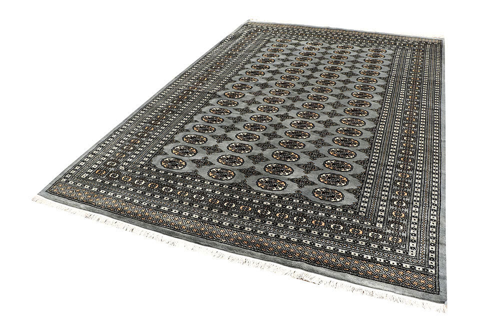 Silver Bokhara 6' 7 x 9' 10 - No. 59282 - ALRUG Rug Store