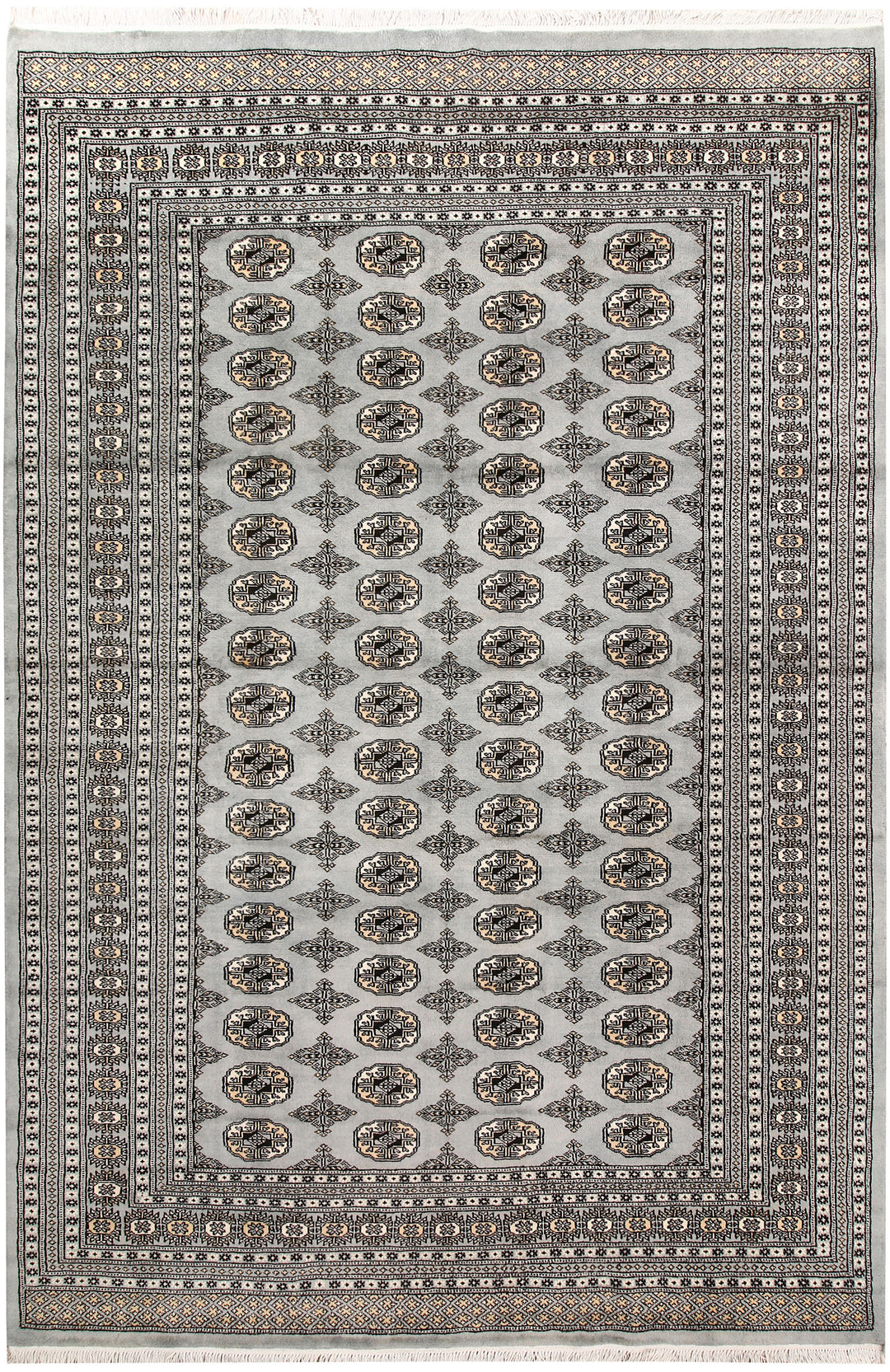 Silver Bokhara 6' 7 x 9' 10 - No. 59282 - ALRUG Rug Store