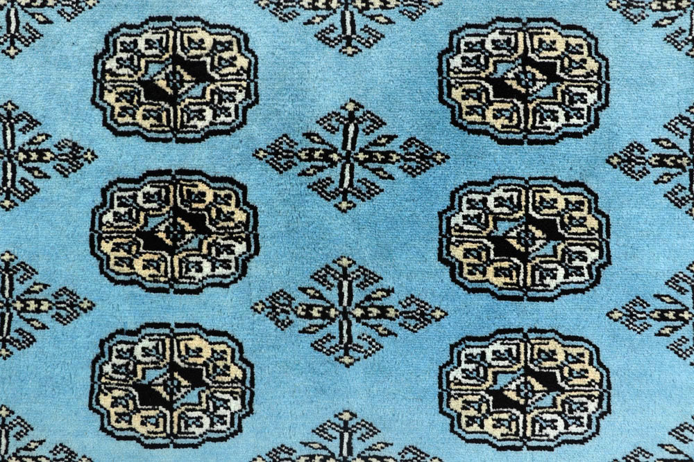 Light Sky Blue Bokhara 6' 8 x 10' 4 - No. 59285 - ALRUG Rug Store