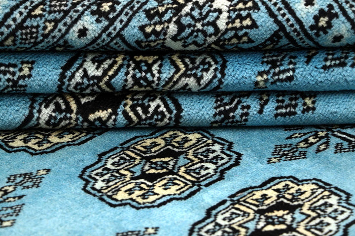 Light Sky Blue Bokhara 6' 8 x 10' 4 - No. 59285 - ALRUG Rug Store