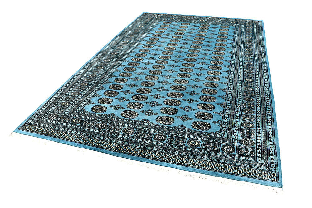 Light Sky Blue Bokhara 6' 8 x 10' 4 - No. 59285 - ALRUG Rug Store