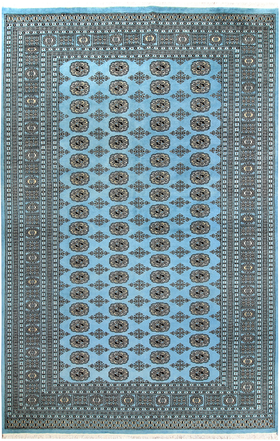 Light Sky Blue Bokhara 6' 8 x 10' 4 - No. 59285 - ALRUG Rug Store