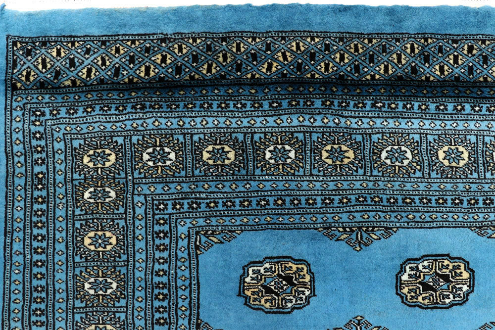 Deep Sky Blue Bokhara 6' 7 x 10' 2 - No. 59286 - ALRUG Rug Store