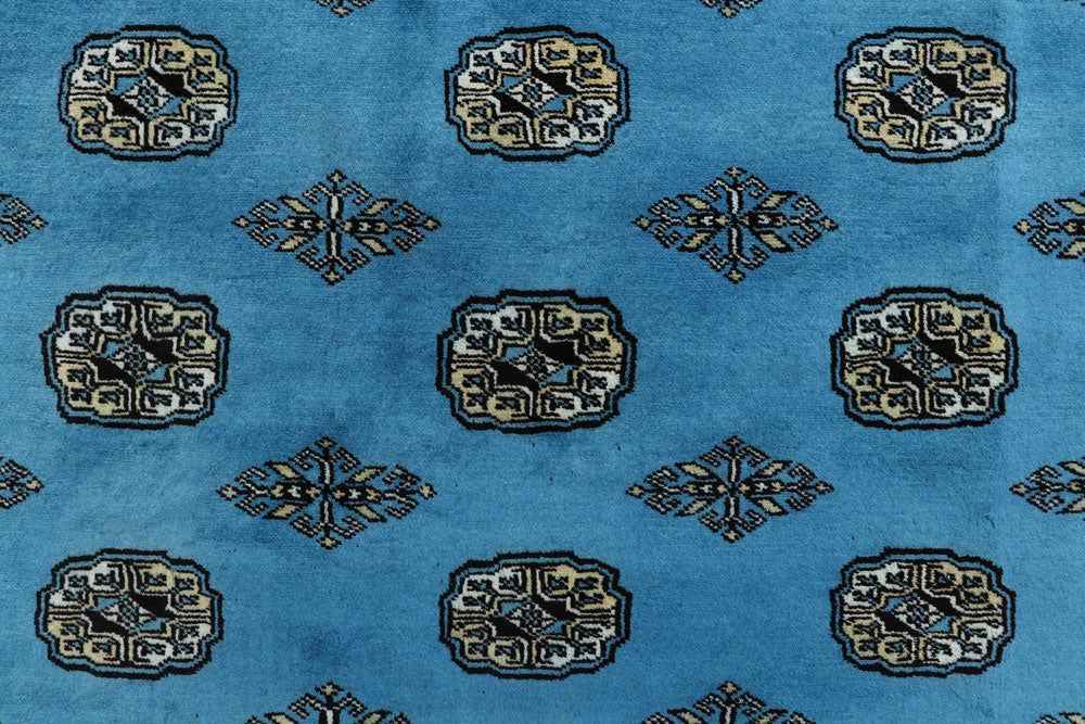 Deep Sky Blue Bokhara 6' 7 x 10' 2 - No. 59286 - ALRUG Rug Store