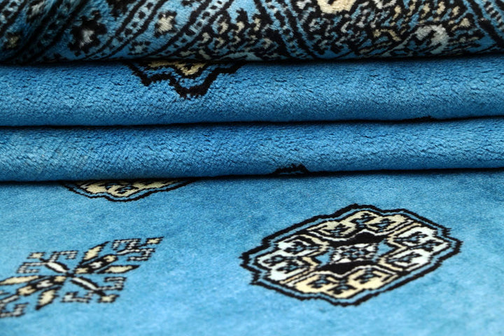 Deep Sky Blue Bokhara 6' 7 x 10' 2 - No. 59286 - ALRUG Rug Store