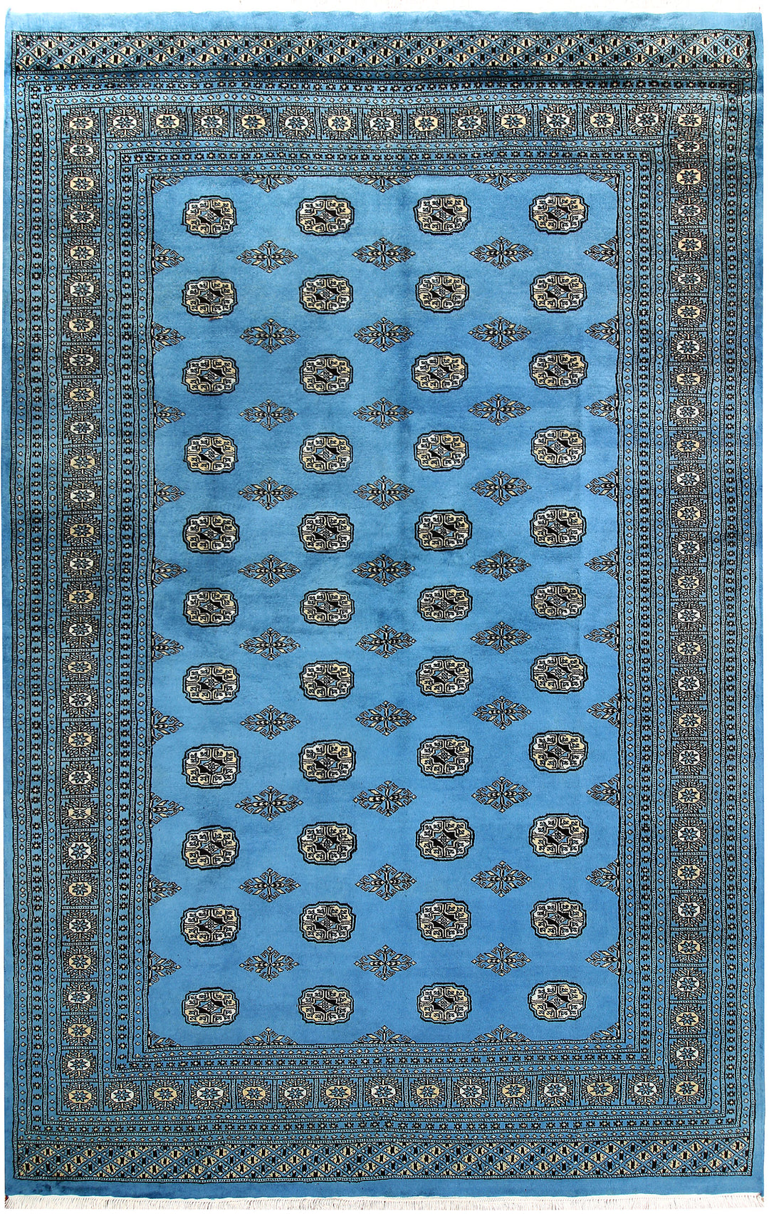 Deep Sky Blue Bokhara 6' 7 x 10' 2 - No. 59286 - ALRUG Rug Store