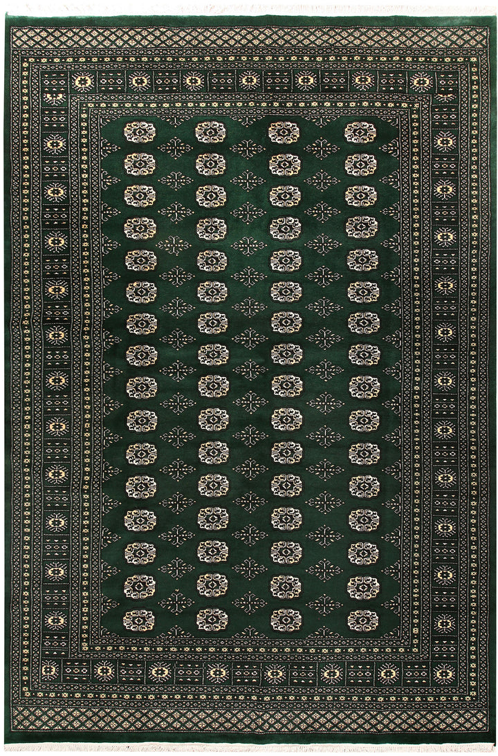 Darkgreen Bokhara 6' 7 x 9' 9 - No. 59290 - ALRUG Rug Store