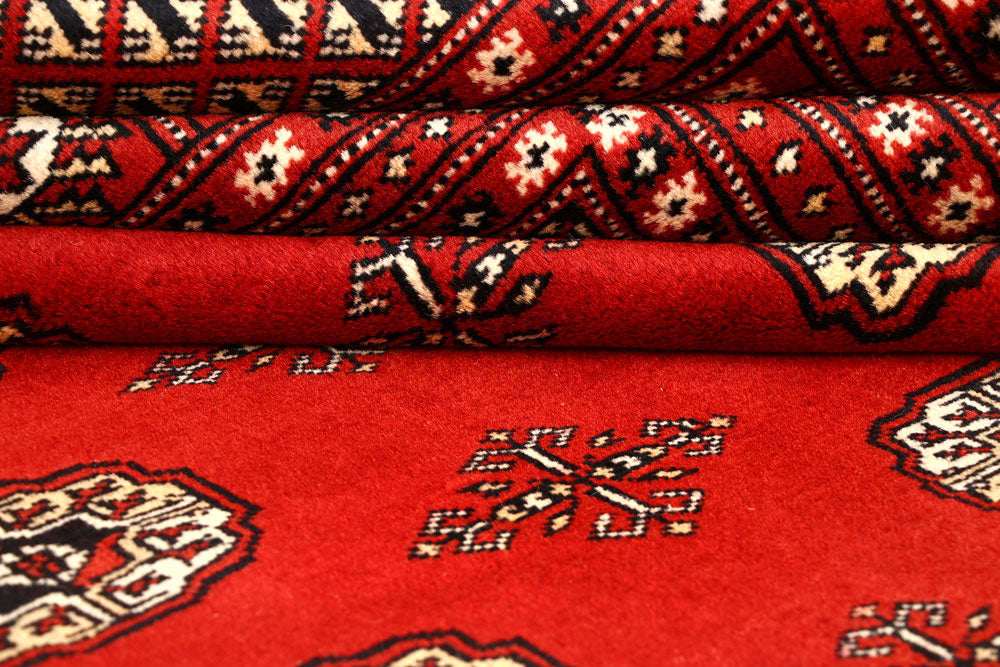 Firebrick Bokhara 8' 1 x 9' 11 - No. 59448 - ALRUG Rug Store