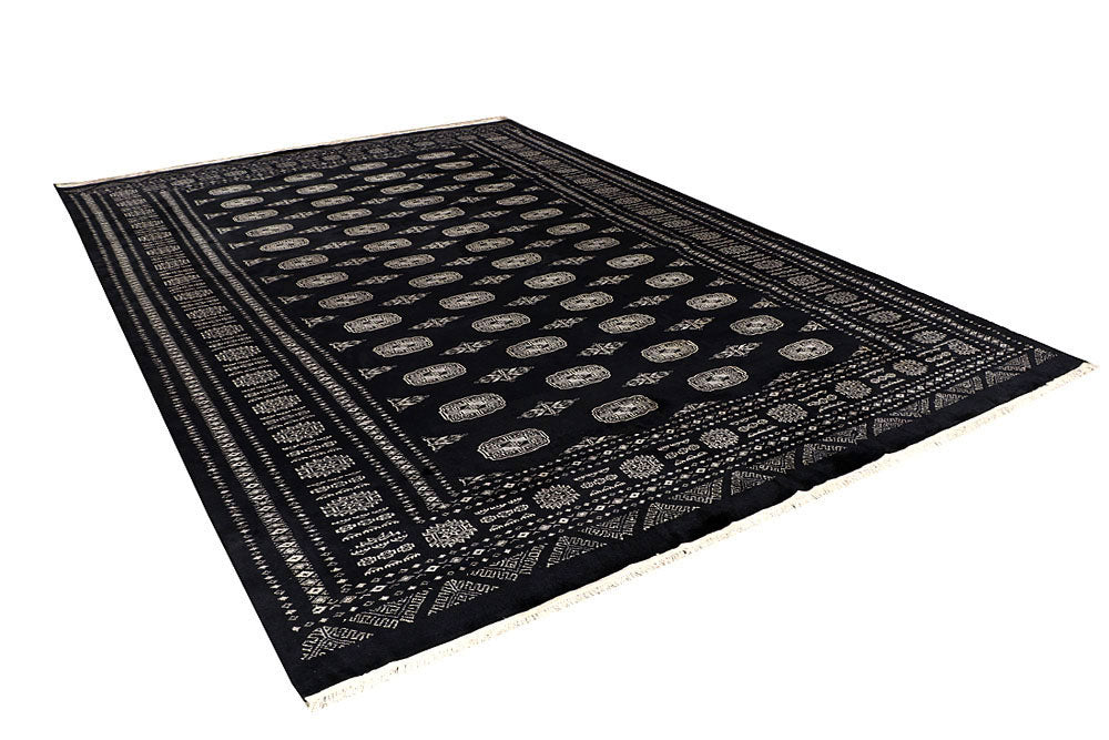 Black Bokhara 7' 10 x 11' 8 - No. 59472 - ALRUG Rug Store