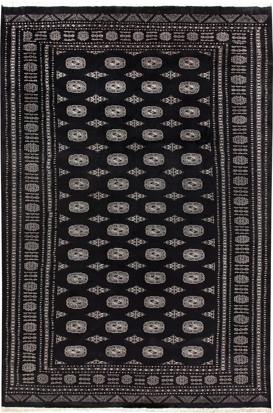 Black Bokhara 7' 10 x 11' 8 - No. 59472 - ALRUG Rug Store