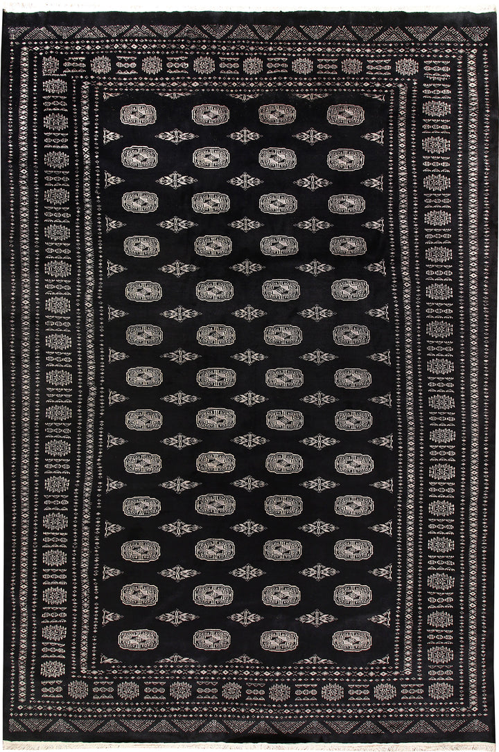 Black Bokhara 7' 10 x 11' 8 - No. 59472 - ALRUG Rug Store