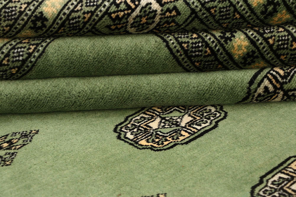 Dark Sea Green Bokhara 8' 1 x 11' 11 - No. 59486 - ALRUG Rug Store