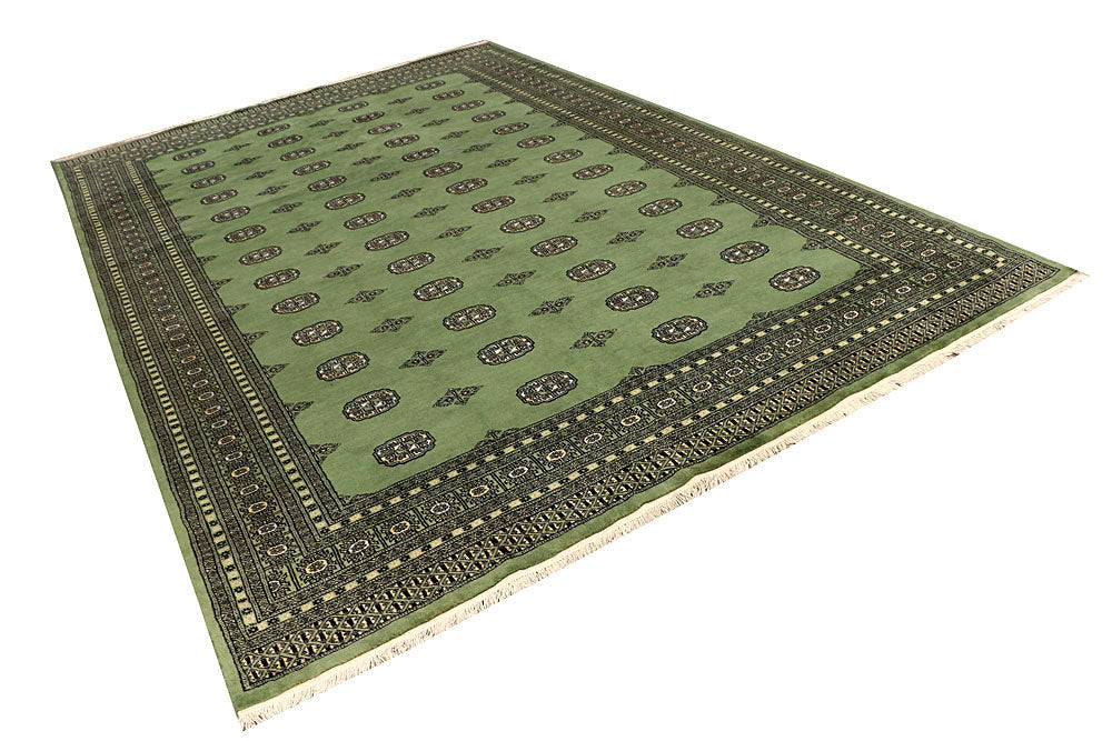 Dark Sea Green Bokhara 8' 1 x 11' 11 - No. 59486 - ALRUG Rug Store