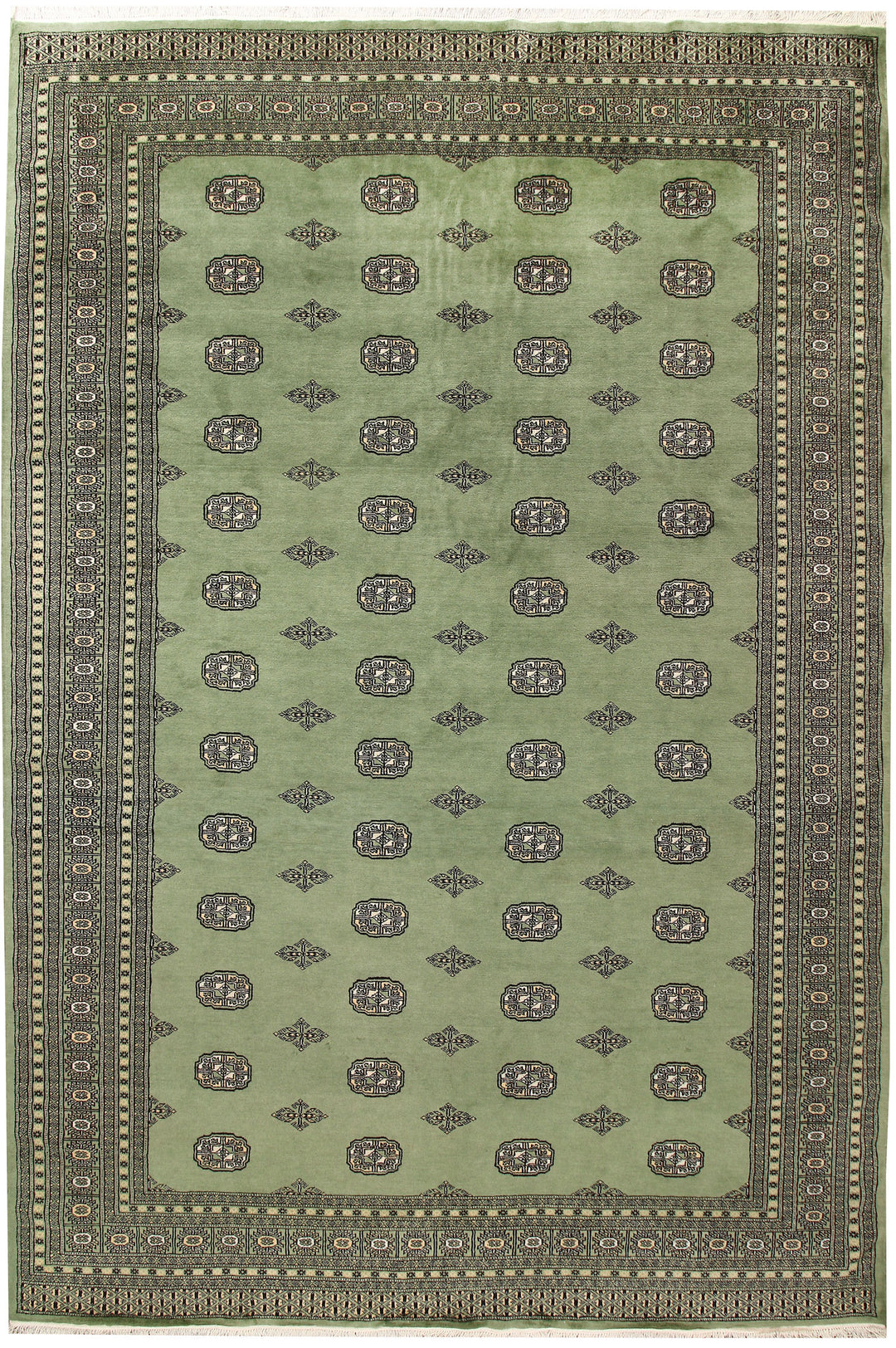 Dark Sea Green Bokhara 8' 1 x 11' 11 - No. 59486 - ALRUG Rug Store