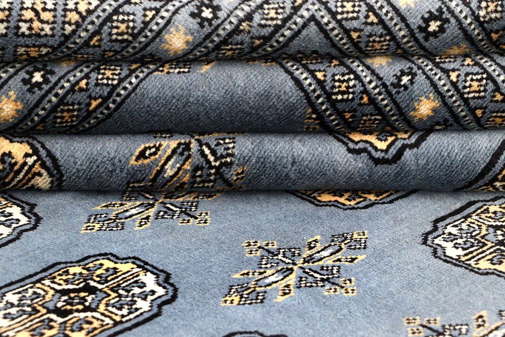 Light Slate Grey Bokhara 8' x 12' 8 - No. 59503 - ALRUG Rug Store