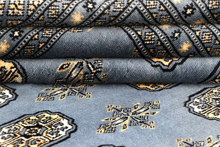 Light Slate Grey Bokhara 8' x 12' 8 - No. 59503 - ALRUG Rug Store