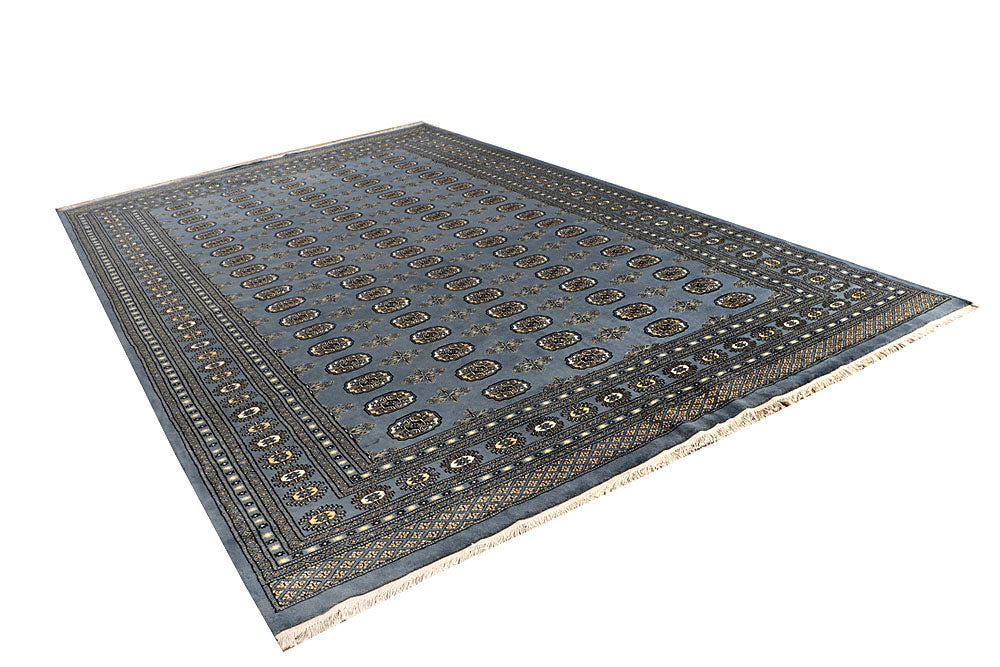 Light Slate Grey Bokhara 8' x 12' 8 - No. 59503 - ALRUG Rug Store