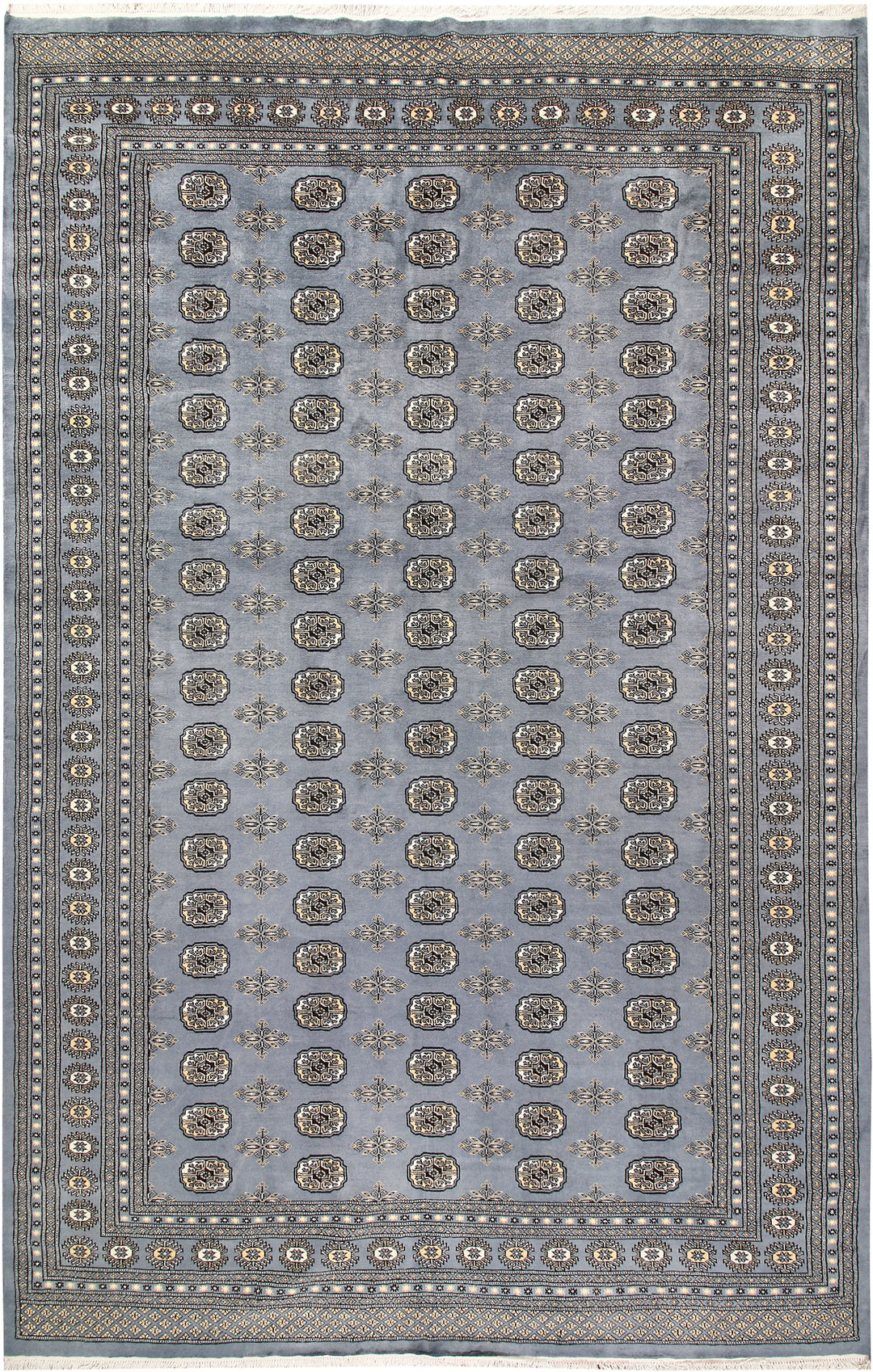 Light Slate Grey Bokhara 8' x 12' 8 - No. 59503 - ALRUG Rug Store