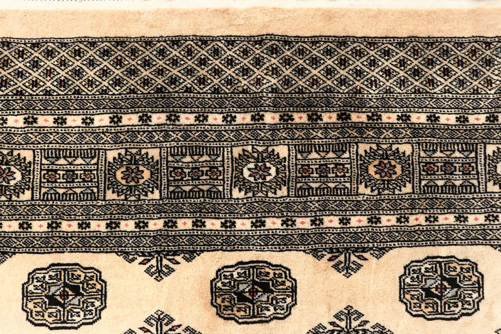 Blanched Almond Bokhara 7' 11 x 12' 2 - No. 59533 - ALRUG Rug Store