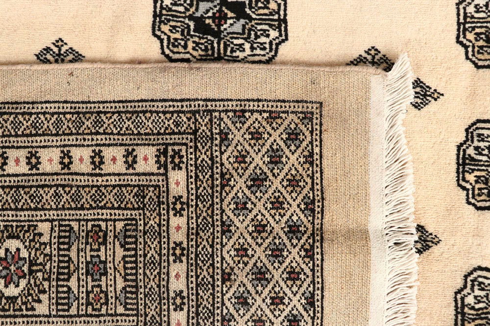 Blanched Almond Bokhara 7' 11 x 12' 2 - No. 59533 - ALRUG Rug Store