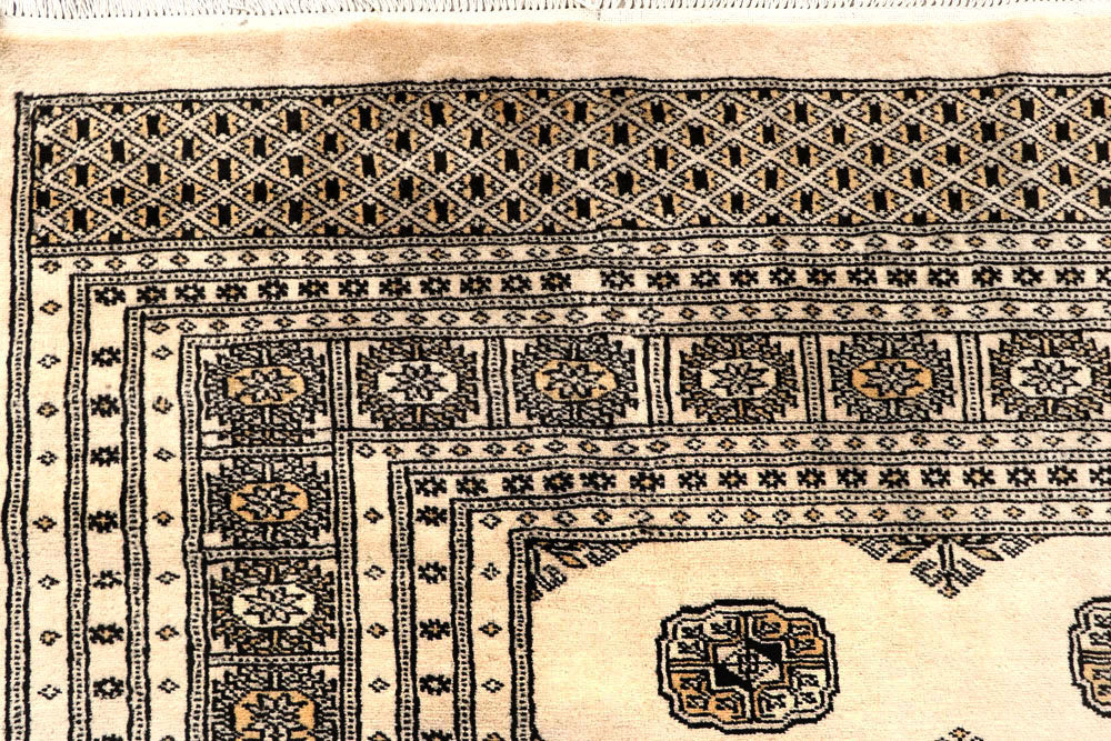 Blanched Almond Bokhara 7' 10 x 11' 9 - No. 59539 - ALRUG Rug Store