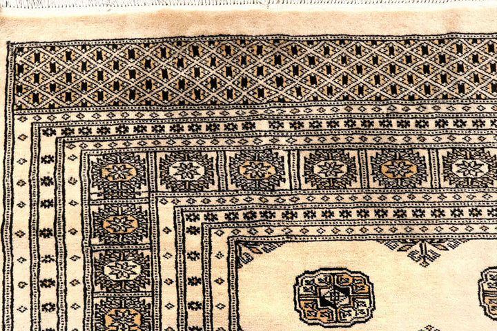 Blanched Almond Bokhara 7'  10" x 11'  9" - No. QA67815