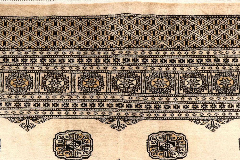 Blanched Almond Bokhara 7' 10 x 11' 9 - No. 59539 - ALRUG Rug Store