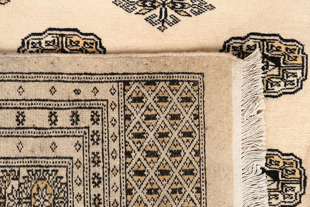 Blanched Almond Bokhara 7'  10" x 11'  9" - No. QA67815