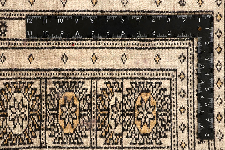 Blanched Almond Bokhara 7' 10 x 11' 9 - No. 59539 - ALRUG Rug Store