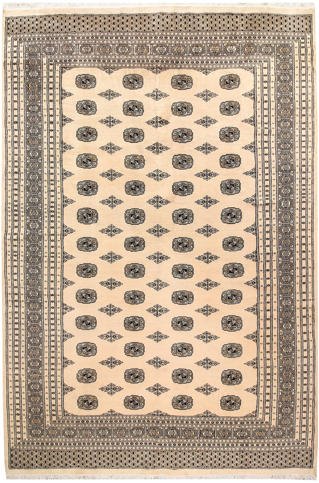 Blanched Almond Bokhara 7' 10 x 11' 9 - No. 59539 - ALRUG Rug Store