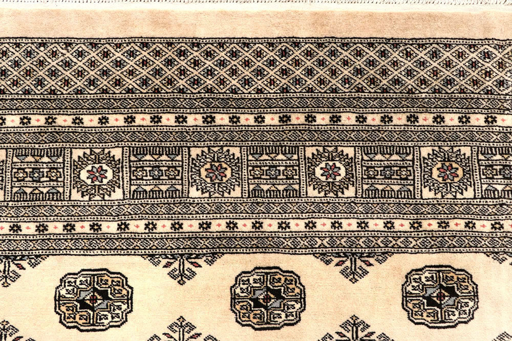 Blanched Almond Bokhara 7' 11 x 12' 2 - No. 59540 - ALRUG Rug Store