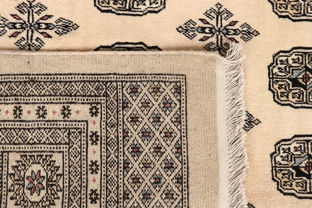 Blanched Almond Bokhara 7' 11 x 12' 2 - No. 59540 - ALRUG Rug Store