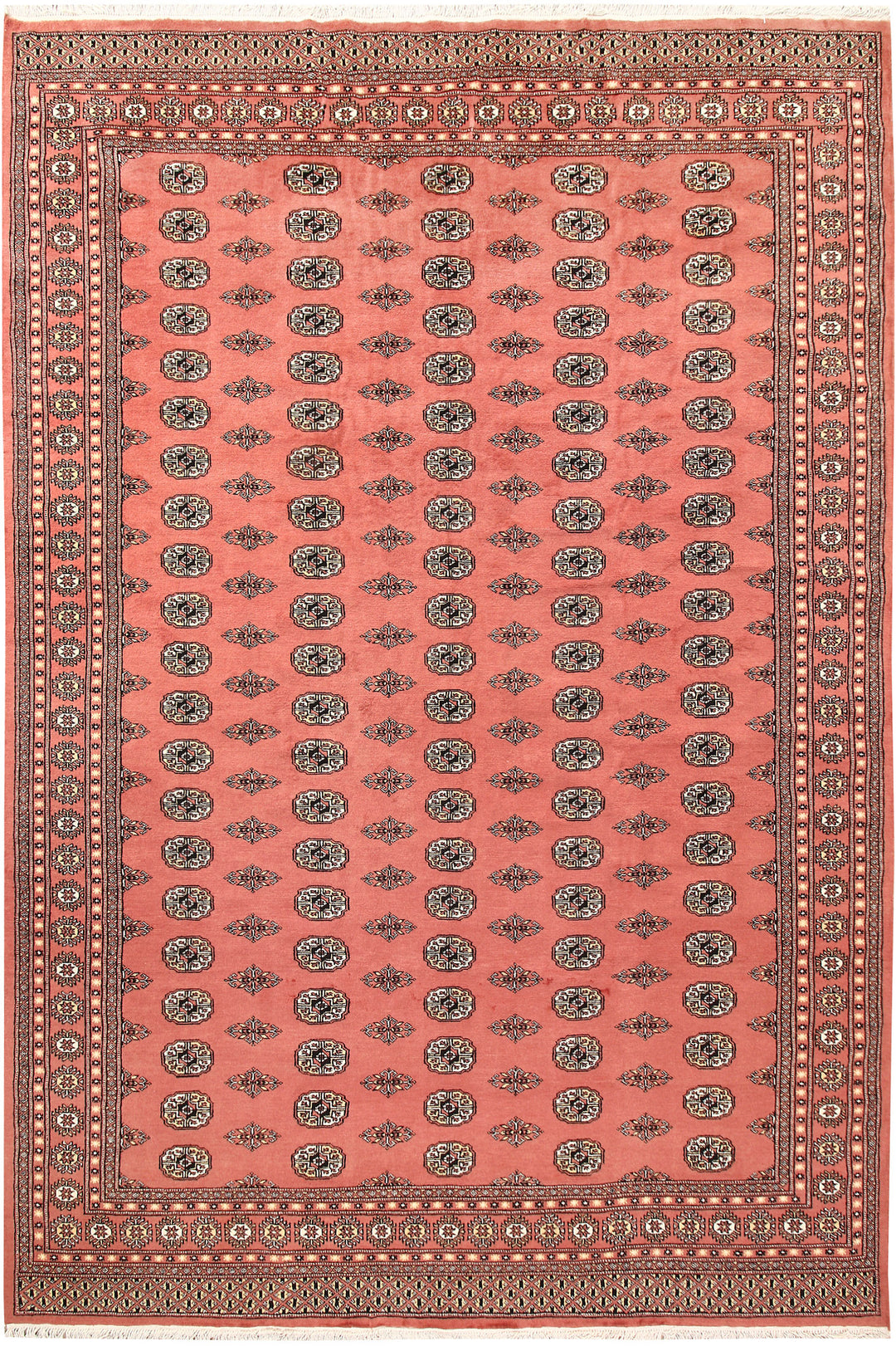Salmon Bokhara 7' 10 x 11' 9 - No. 59542 - ALRUG Rug Store