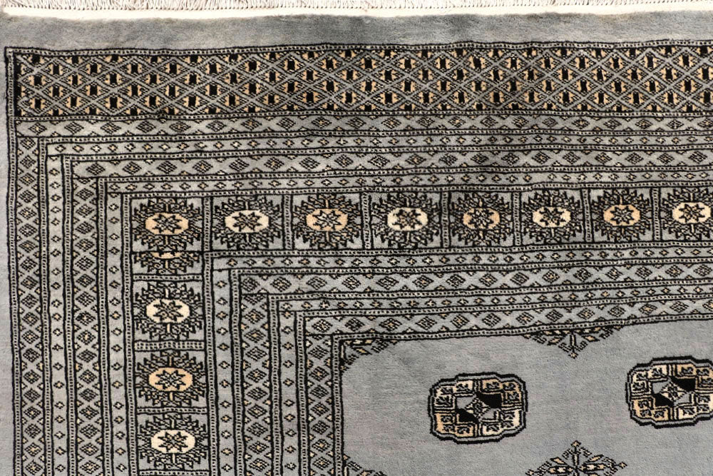 Silver Bokhara 10' x 14' 2 - No. 59548 - ALRUG Rug Store