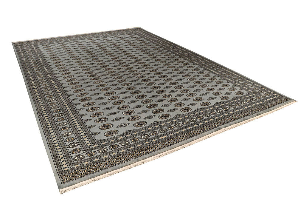 Silver Bokhara 10' x 14' 1 - No. 59549 - ALRUG Rug Store