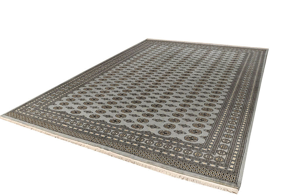 Silver Bokhara 10' x 14' 1 - No. 59549 - ALRUG Rug Store