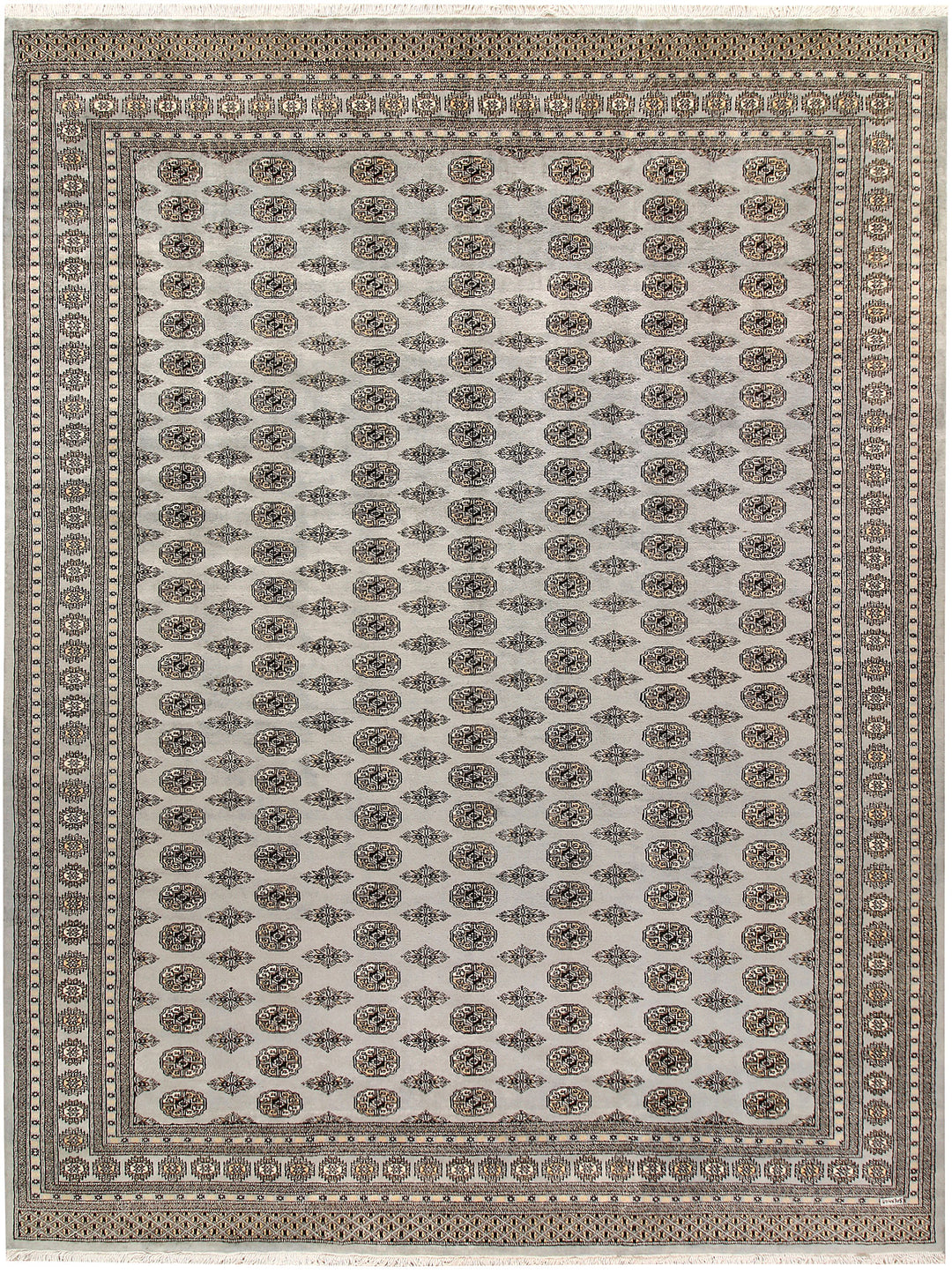 Silver Bokhara 10' x 13' 3 - No. 59550 - ALRUG Rug Store