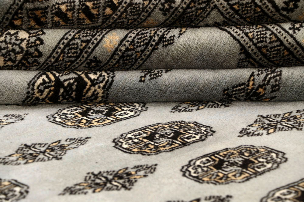 Silver Bokhara 9' 11 x 13' 11 - No. 59552 - ALRUG Rug Store