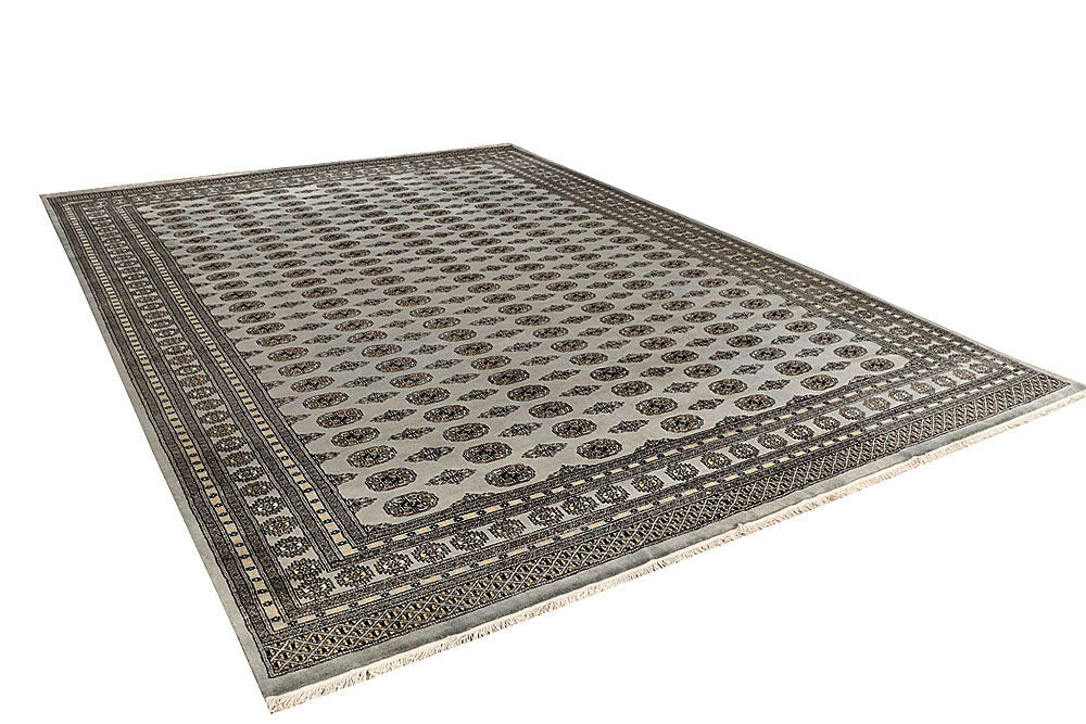 Silver Bokhara 9' 11 x 13' 11 - No. 59552 - ALRUG Rug Store