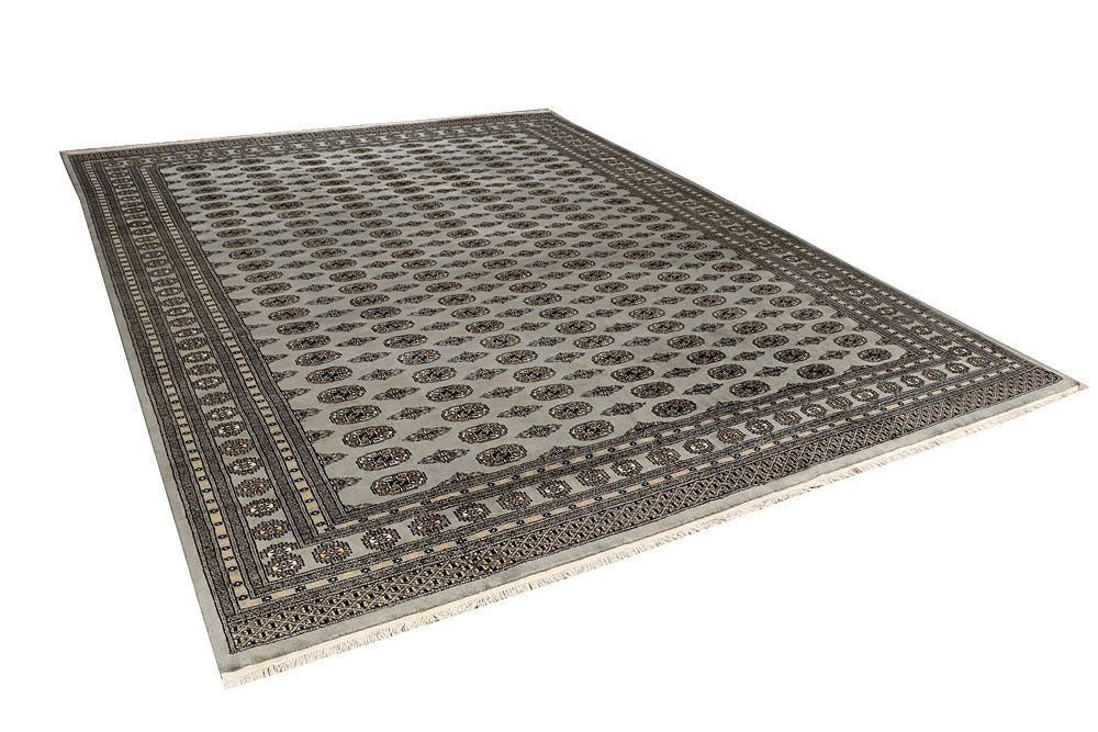 Silver Bokhara 10' x 13' - No. 59553 - ALRUG Rug Store