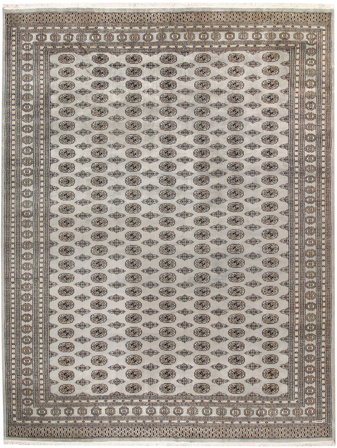 Silver Bokhara 10' x 13' - No. 59553 - ALRUG Rug Store