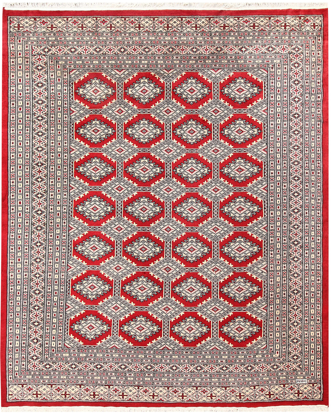 Firebrick Jaldar 6' 7 x 7' 11 - No. 59628 - ALRUG Rug Store