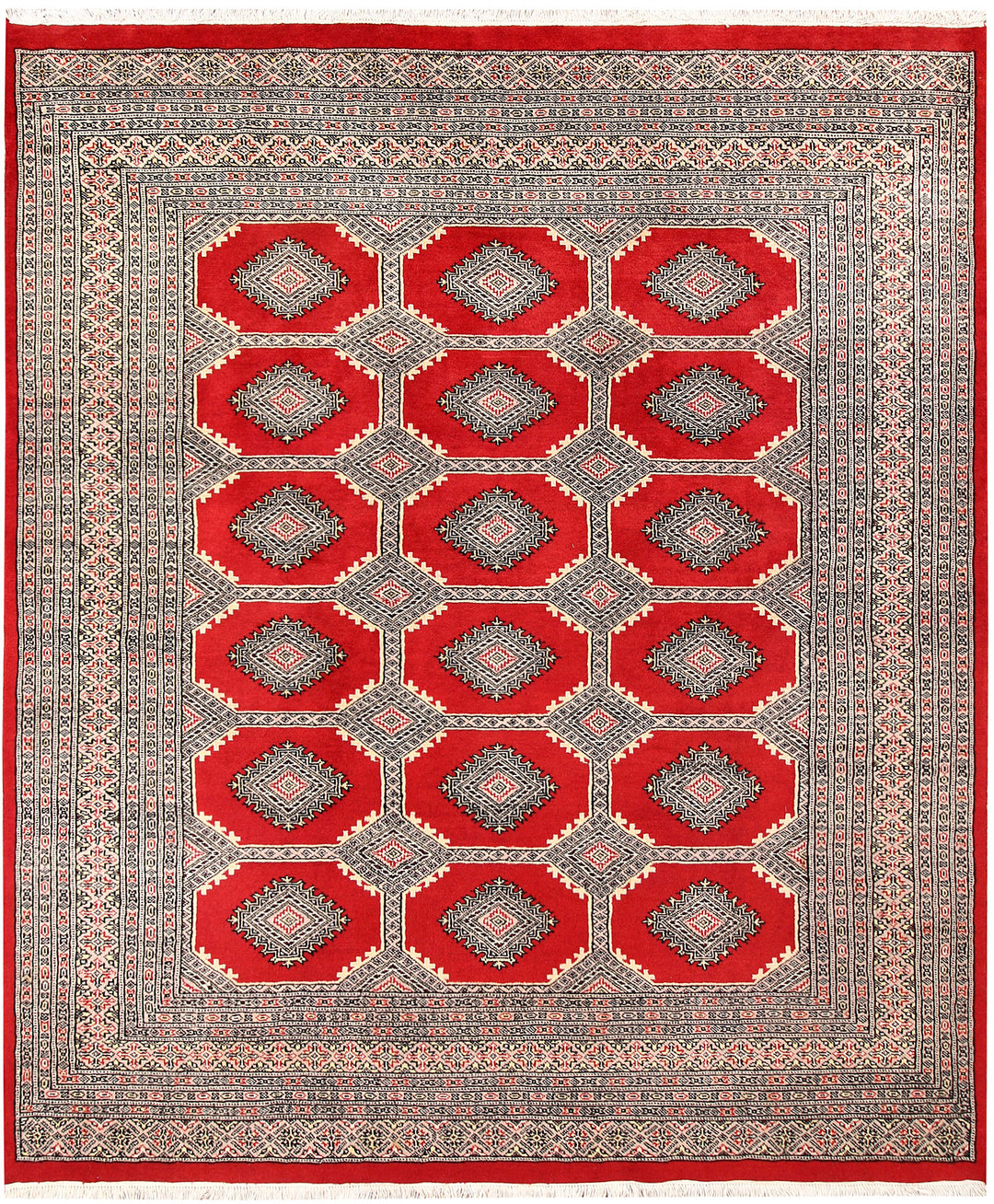 Firebrick Jaldar 6' 8 x 7' 9 - No. 59646 - ALRUG Rug Store